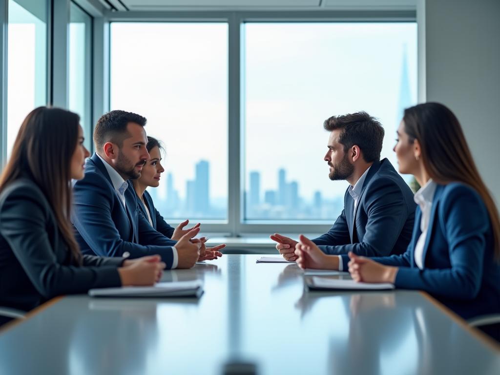 Reunión de negocios internacional