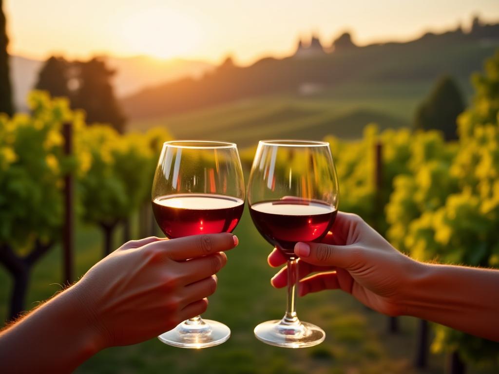 Cata de vinos en viñedo